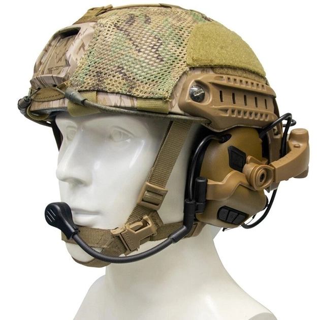 Наушники тактические активные с микрофоном Earmor M32X-Mark3 MilPro Coyote Brown (M32X-MARK3-CB) - изображение 2