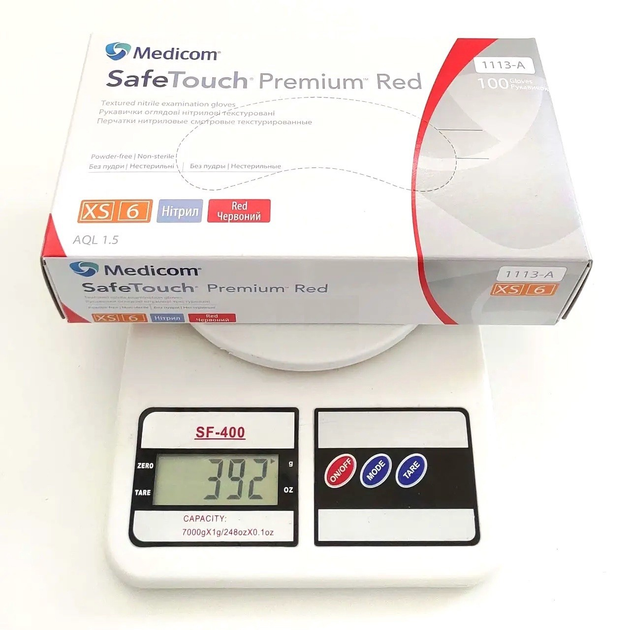 Перчатки нитриловые Medicom Premium Red размер XS красные 100 шт - изображение 2