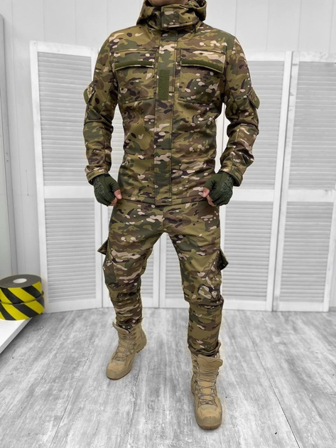 Тактическая зимняя теплая военная форма комплект ( Куртка + Штаны ), Камуфляж: Мультикам, Размер: XL - изображение 1