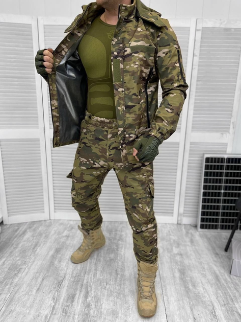 Тактическая теплая зимняя военная форма комплект костюм Omhi-Heat ( Куртка + Штаны ), Камуфляж: Мультикам, Размер: L - изображение 2