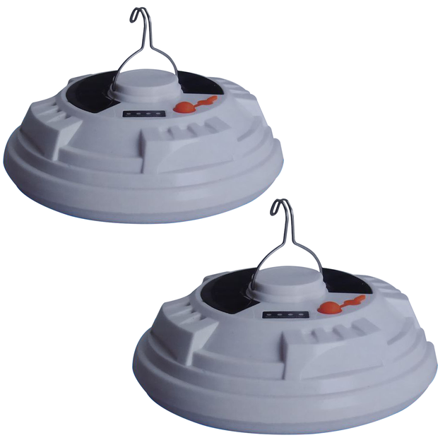 Акумуляторна лампа на сонячній батареї 2 штуки Soft Lamp SL-zjv61 ліхтар для кемпінгу з гаком для підвішування - зображення 2
