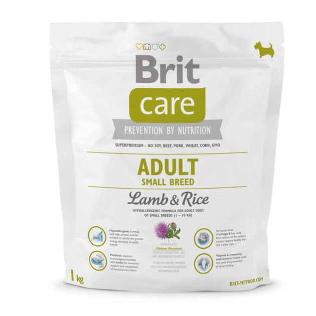Корм Brit Care сухий для дорослих собак малих порід вагою до 10кг Бріт ...