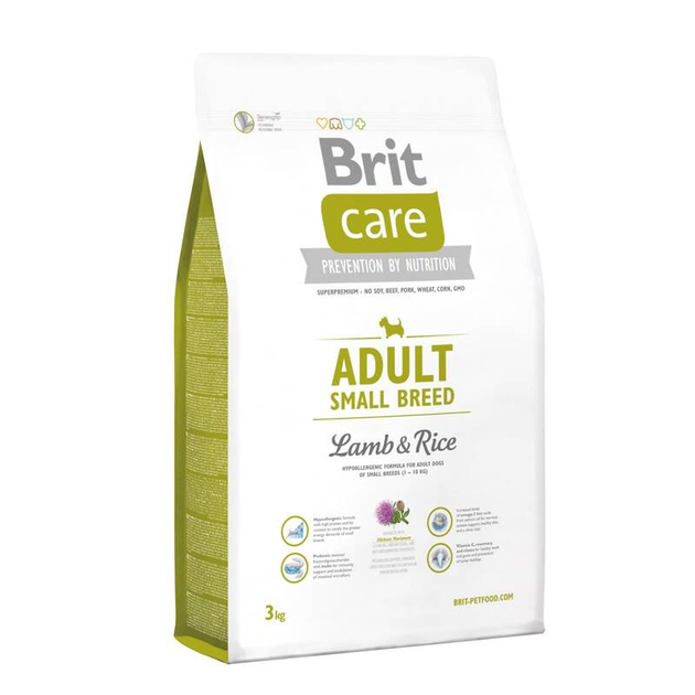 Корм Brit Care сухий для дорослих собак малих порід вагою до 10кг Бріт ...