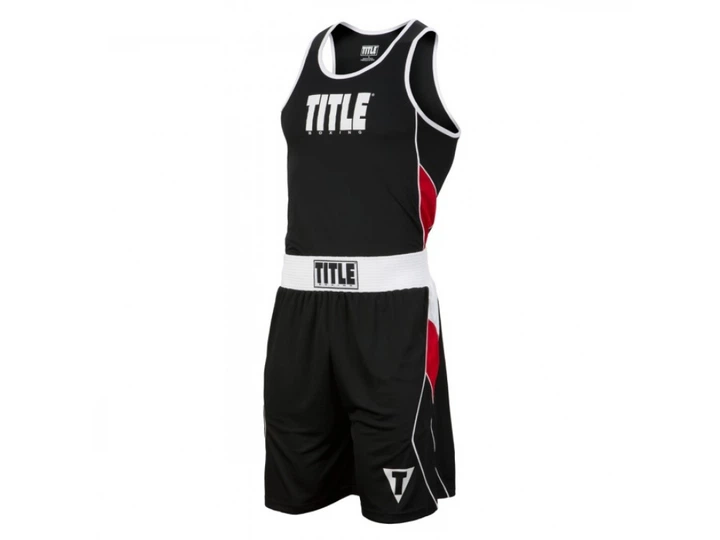 Форма для соревнований TITLE Aerovent Elite Amateur Boxing Set 8 S чёрный/красный (4379) - изображение 2