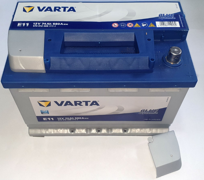 Акумуляторна батарея VARTA, 74 Ah / 680A (12V), Blue Dynamic E11, (R+ ...
