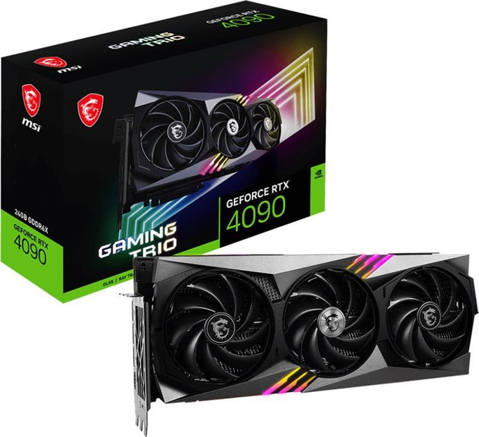 Відеокарта GeForce RTX 4090 24GB GDDR6X Gaming Trio MSI (GeForce RTX ...