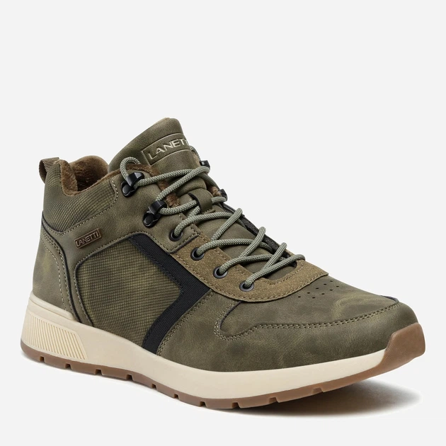 Trzewiki męskie niskie sznurowane Lanetti MP07-01543-03 43 28.4 cm Khaki (5904862049816) - obraz 2