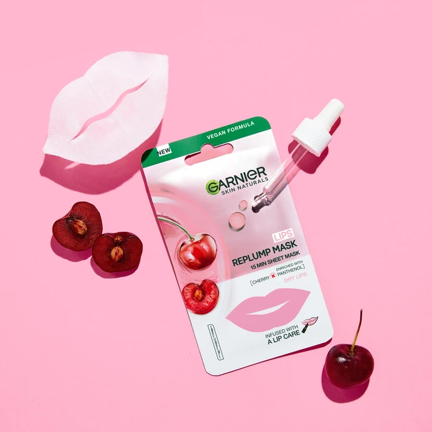 Maska w płachcie Garnier Skin Naturals Nawilżająca i Regenerująca Suche Usta 6 g (3600542413619) - obraz 3