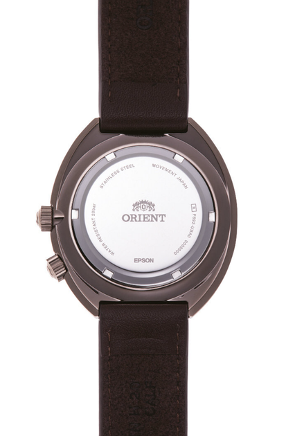 Мужские наручные часы Orient RA-AA0E06B19B Коричневые с золотистым/черным - изображение 5