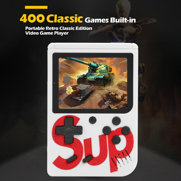 Портативная игровая консоль с геймпадом на 400 игр SUP GameboyBox 8bit мини ретро приставка с экраном dendy White - Фото 10 Портативная игровая консоль с геймпадом на 400 игр SUP GameboyBox 8bit мини ретро приставка с экраном dendy White - изображение 10