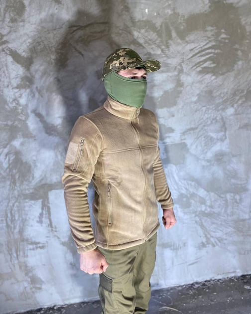 Армійська Кофта флісова VOGEL кишені на рукавах Колір койот 2XL - зображення 1