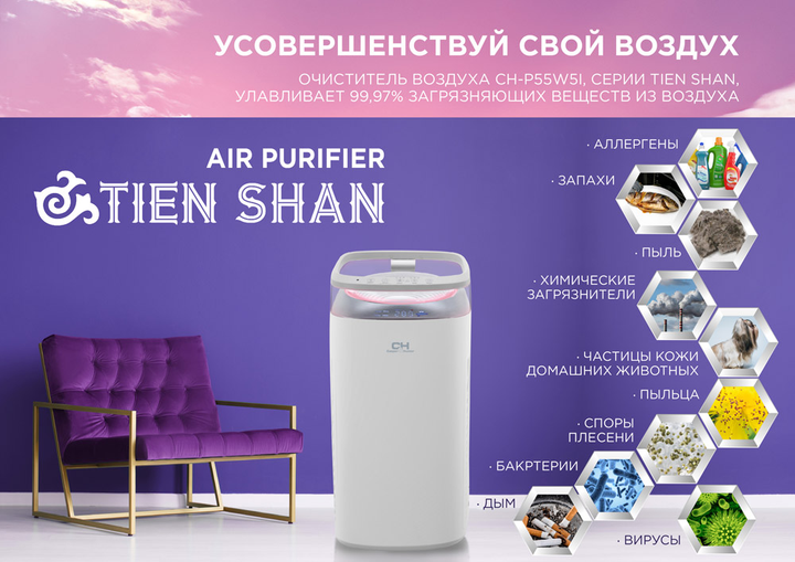 Очиститель воздуха COOPER&HUNTER CH-P55W5I Tien-shan - изображение 6