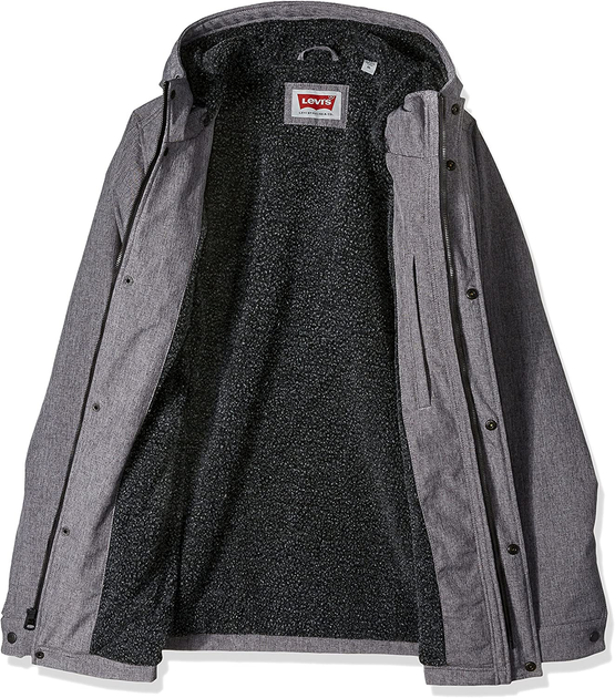 Мужская куртка с капюшоном Levi's с подкладкой из шерпы 1159769149 (Серый, XL) - изображение 2