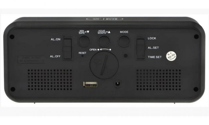 Годинники дзеркальні електронні настільні VST-6508L Black - изображение 3