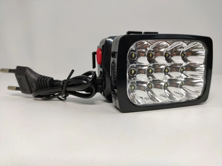 Налобный аккумуляторный фонарик Luxury YJ-1837 на 12 LED (2 режима работы) Черный - изображение 5