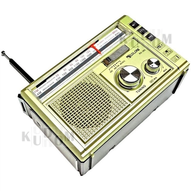 Портативний FM радіоприймач GОLОN RХ-382 FM радіо програвач з флешкою USB ЮСБ на акумуляторі від батарейок від мережі, Золотий - Фото 4 Портативний FM радіоприймач GОLОN RХ-382 FM радіо програвач з флешкою USB ЮСБ на акумуляторі від батарейок від мережі, Золотий - зображення 4