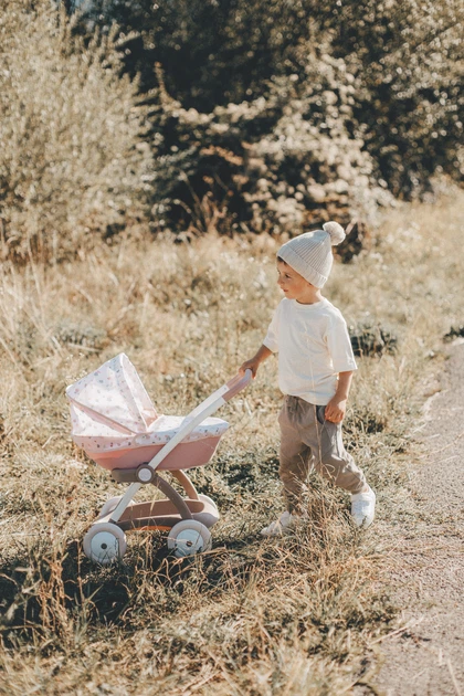 Wózek dla lalek Smoby Baby Nurse Modern Cradle z koszyczkiem Pink pudrowy (7600254118) - obraz 9