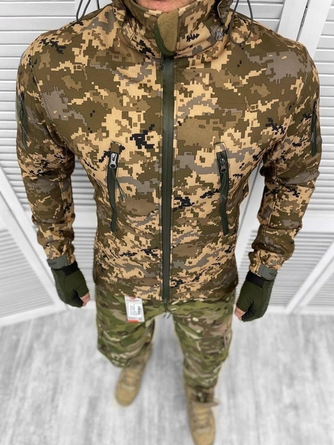 Тактична тепла зимова військова куртка, Камуфляж: Піксель, Розмір: XXL - зображення 1