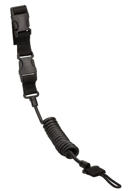 Шнур страховочный спиральный тренчик-карабин паракорд Черный - изображение 2
