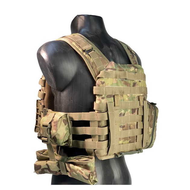 Плитоноска бронированный жилет Мультикам/multicam MOLLE на 6 магазинов с быстрым сбросом - изображение 4