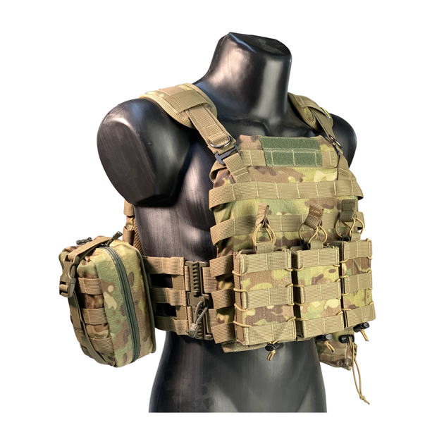 Плитоноска бронированный жилет Мультикам/multicam MOLLE на 6 магазинов с быстрым сбросом - изображение 6