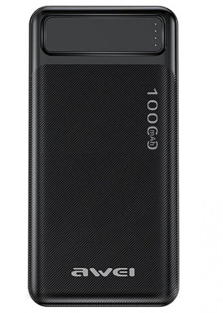 Повербанк Power bank Awei P5K 10000mAh Black (AW10000) - Фото 1 Повербанк Power bank Awei P5K 10000mAh Black (AW10000) - зображення 1