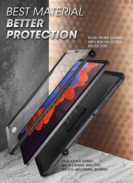 Чехол Supcase Unicorn Beetle Pro Full-Body Case для Samsung Galaxy Tab S7 FE/S7 Plus/S8 Plus Black [73931] - изображение 6