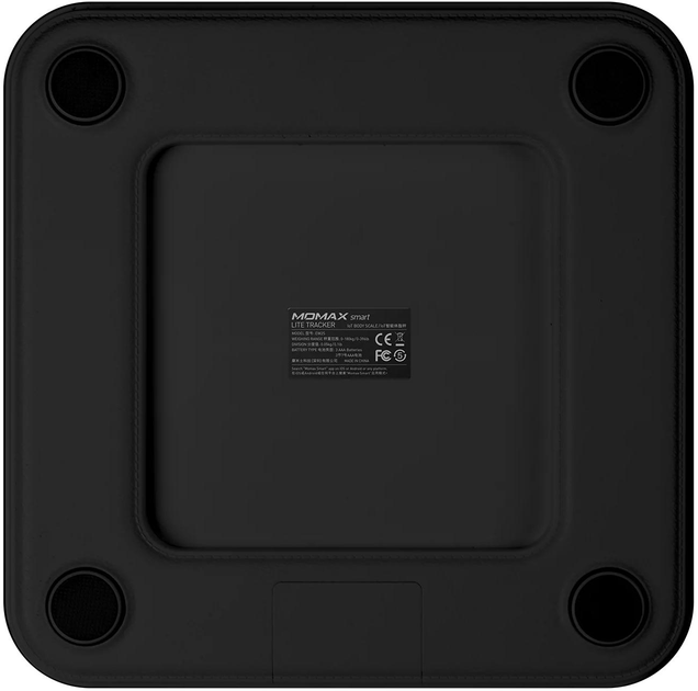 Умные весы Momax Lite Tracker IoT Body Scale Black (EW2SD) [75499] - изображение 2