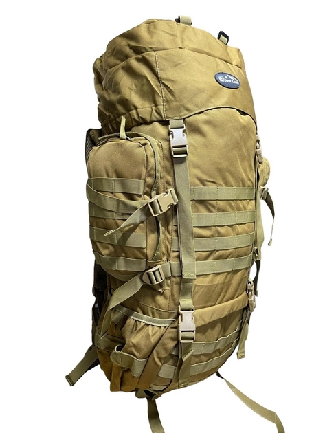 Тактический каркасный походный рюкзак Over Earth модель 625 80 литров койот - изображение 2