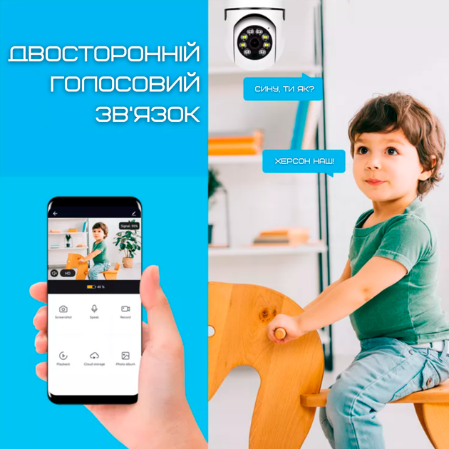 Беспроводная Поворотная WIFI Камера Лампочка с Датчиком Движения и Ночным Видением с ИК Подсветкой Full HD - изображение 4