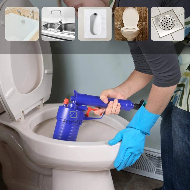 Вантуз для прочистки труб Drain Jet Синий пневматический очиститель ...