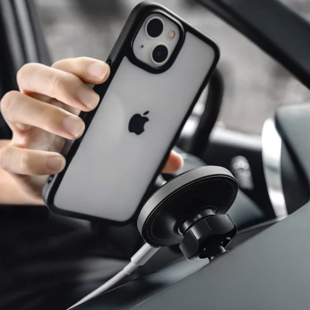 Бездротове АЗУ Switcheasy MagMount чорне для iPhone 12~14 (MCG123031BK22) - зображення 7