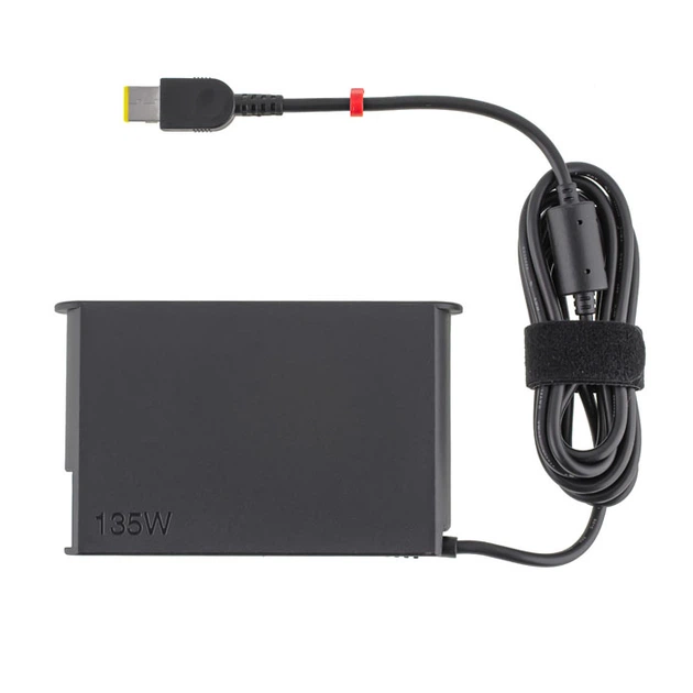 Блок живлення для ноутбука LENOVO 20V, 6.75A, 135W, SLIM, USB+pin (Square 5 Pin DC Plug), black (без кабелю 2pin!) - зображення 3