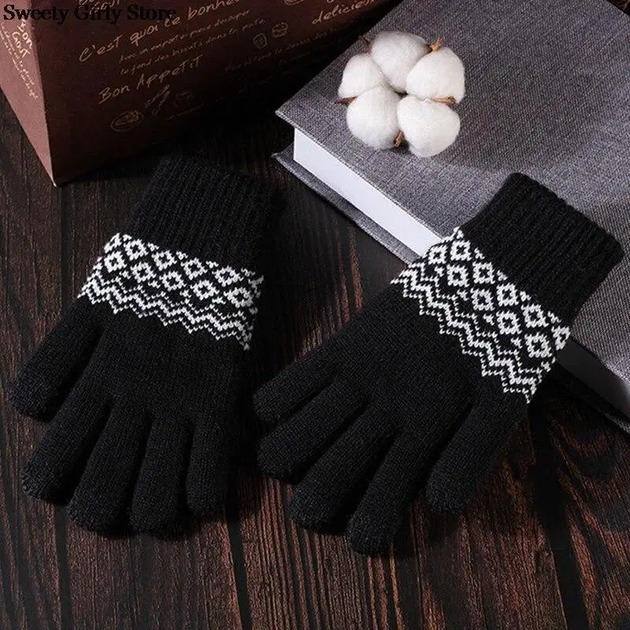 Зимові сенсорні рукавички для телефону Touchscreen Gloves з візерунком. - зображення 9