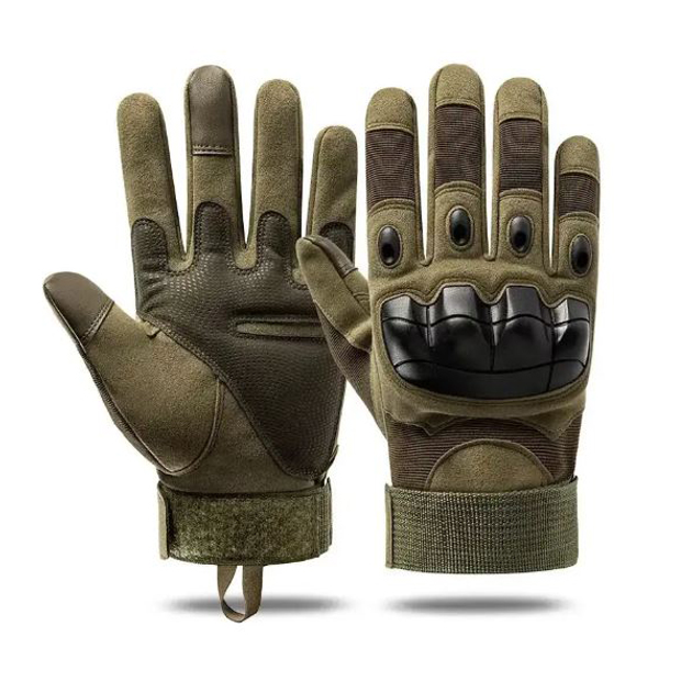 Армейские тактические перчатки утепленные XL Олива (KT-7737) - изображение 1