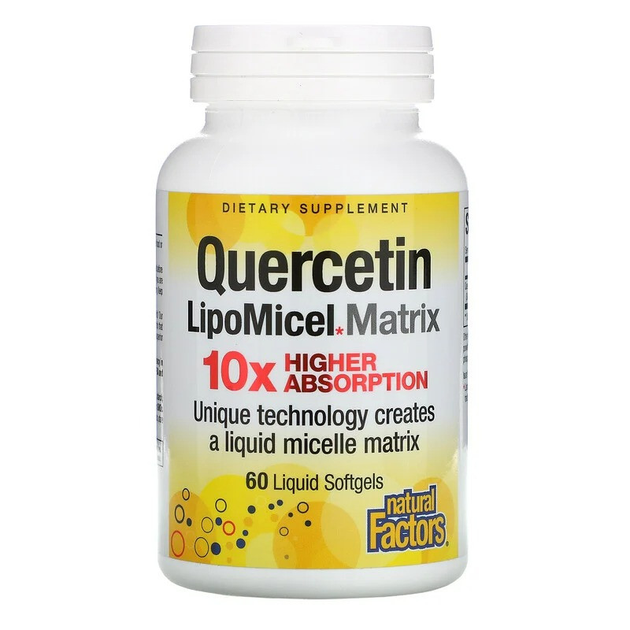 Кверцетин 250 мг Natural Factors Quercetin в мицеллярной форме ...