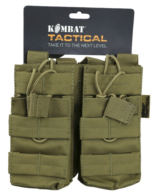 Підсумок тактичний під магазини АК KOMBAT UK Double DUO Mag Pouch койот TR_kb-ddmp-coy - зображення 1