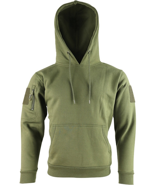 Кофта худі військова тактична KOMBAT UK чоловіча з липучками під шеврони Tactical Hoodie оливковий XXXL TR_kb-th-olgr-xxxl - зображення 2