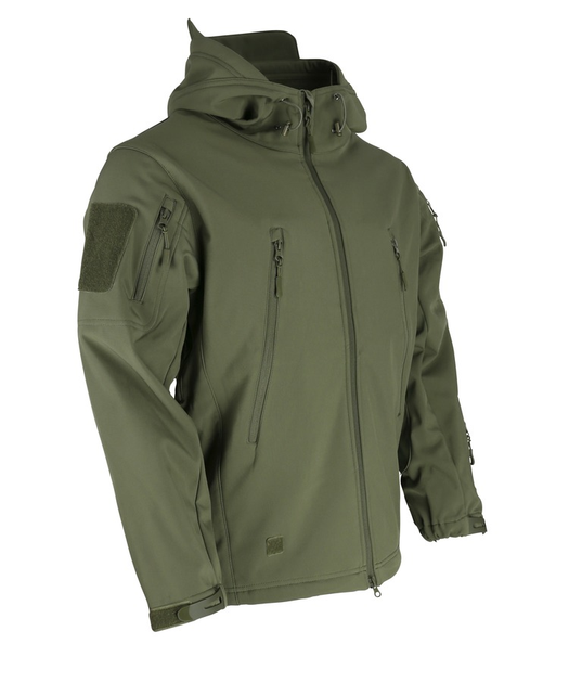 Куртка мужская тактическая KOMBAT UK военная с липучками под шевроны ВСУ Patriot Soft Shell L TR_kb-pssj-olgr-l - изображение 1