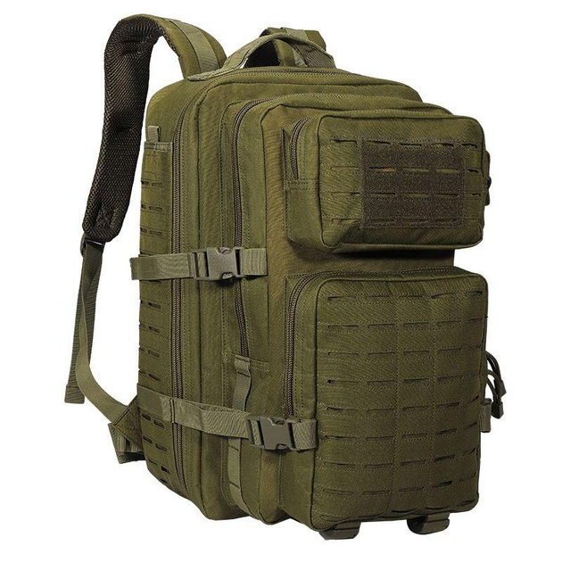Штурмовий военный тактический рюкзак Yakeda 45-50л Олива - изображение 1