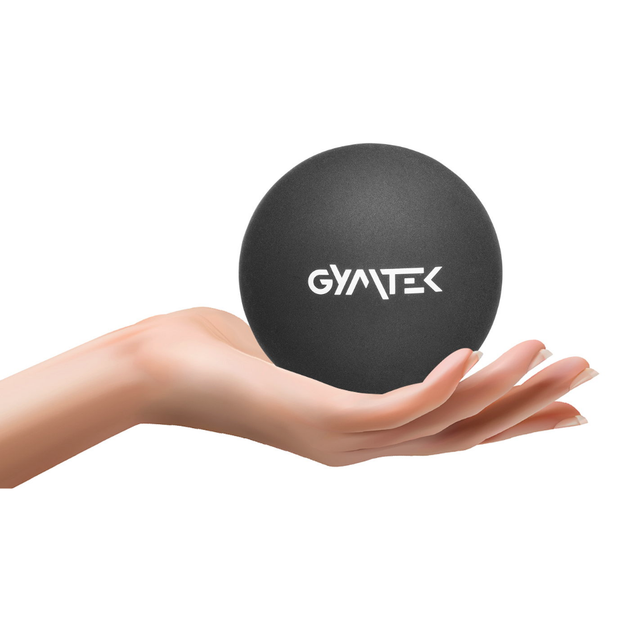 Массажный мяч Gymtek 63 мм силиконовый черный - изображение 3