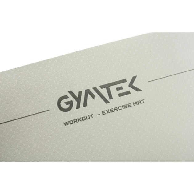 Коврик (мат) для фитнеса и йоги Gymtek Premium TPE 0,6см серо-черный - изображение 6