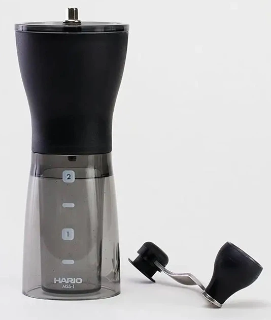 Młynek do kawy Hario Mini Mill Slim Plus z ostrzami ceramicznymi (MSS-1DTB) - obraz 3