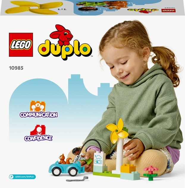 Zestaw klocków LEGO DUPLO Town Turbina wiatrowa i samochód elektryczny 16 elementów (10985) - obraz 10
