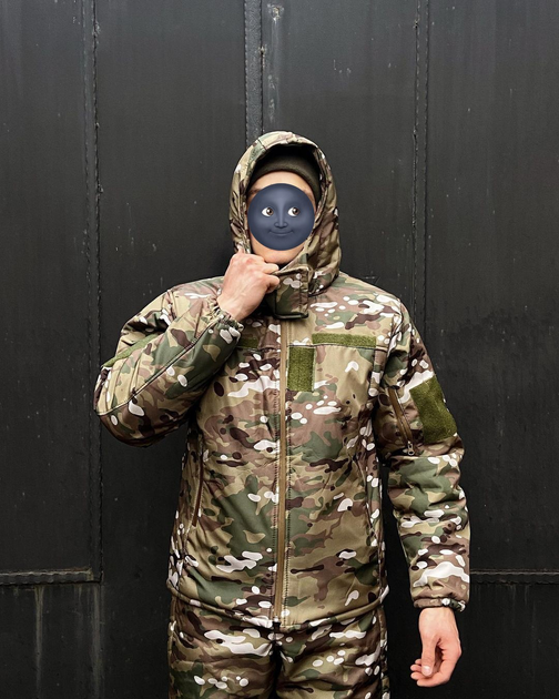 Тактична зимова тепла військова форма костюм комплект ( Куртка + Штани ), Камуфляж: Мультикам, Розмір: XL - зображення 1