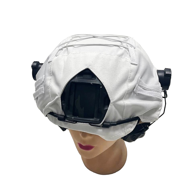 Кавер для шлема Fast без ушей, цвет белый, размер L - изображение 2