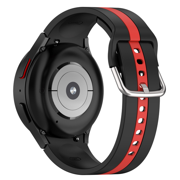 Ремешок для Samsung Galaxy Watch 4 40mm - черно-красный / ширина ...