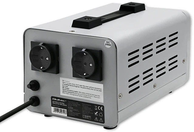 Стабілізатор напруги Qoltec автоматичний AVR PRO 2000VA 3% (5901878507293) - зображення 2