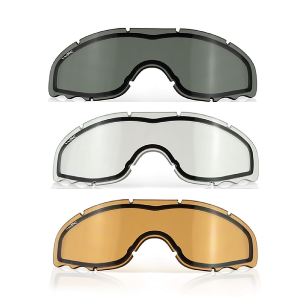 Тактична маска WILEY X SPEAR Dual Smoke/Clear/Rust Tan Frame (3 лінзи) Оливкова матова - изображение 2