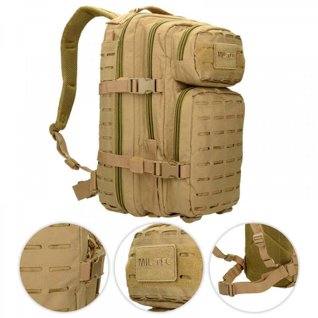 Рюкзак MIL-TEC Taktyczny Mil-Tec Laser Cut 20L Coyote (11711330) - изображение 1